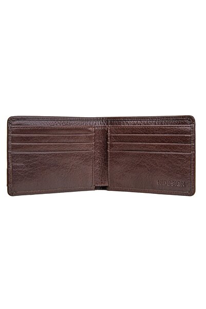 Hidesign VW001 RFID Bi-Fold Wallet for Men - Genuine Leather, Brown - Secure & Stylish Design