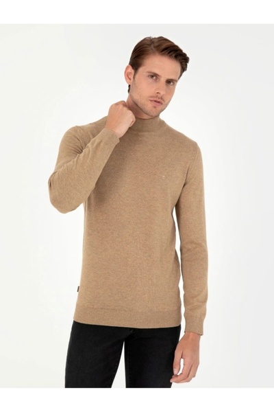 Pierre Cardin Pulover tricotat slim cu jumătate de gât - 50% bumbac și 50% ac...