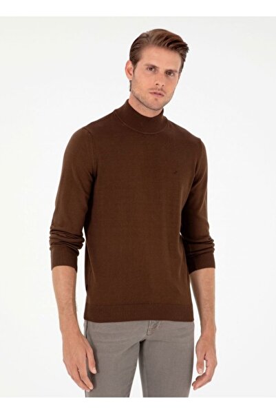 Pierre Cardin Half Turtleneck Slim Fit Knitwear Sweater - 50% Cotton and 50% Acrylic (Customized Clothing)