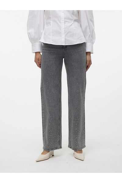 Vero Moda Weit geschnittene VMTESSA Hohe Taille Weiter Beinschnitt Jeans