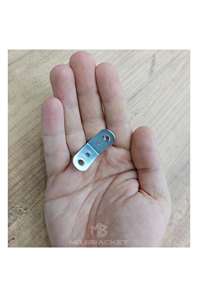 MR.BRACKET 25 Ad. L Demir Gönye Köşebent 15x27x27mm - Mobilya Dolap Raf Masa Çekmece Köşe Sabitleme Birleştirme