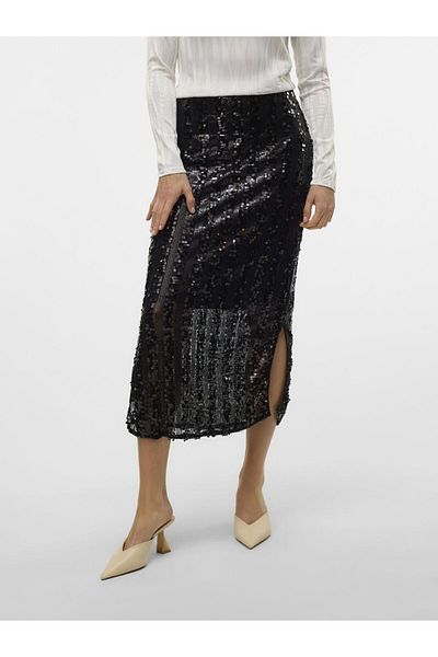 Vero Moda Rock VMEFA Mittlere Taille Langer Rock