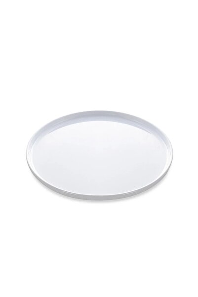 Hibana Melamin Yuvarlak Servis Kırılmaz ZEN (21 cm) Beyaz X 1 Adet