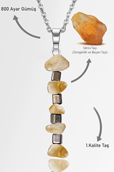 Erilsa قلادة من الحجر المكسور موديل برازيلي معتمدة من AAA+ - حجر السترين
