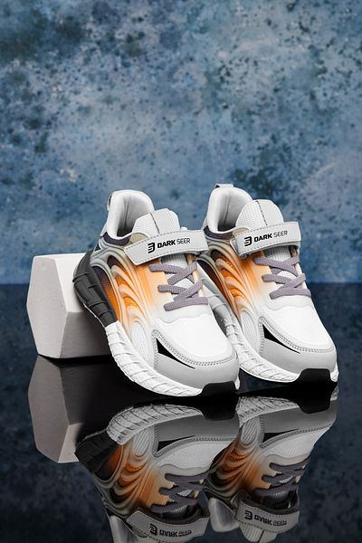 DARK SEER DS Mithril Weiß Orange Kinder Sneaker