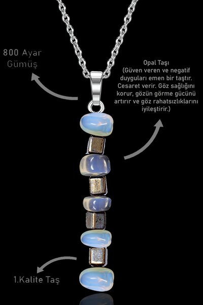 Erilsa قلادة من حجر العقيق المكسور موديل AAA+ معتمدة