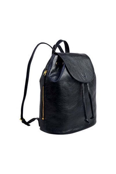 Hidesign Leah Leather Backpack – Stylish Genuine Leather Bag for Women, Black