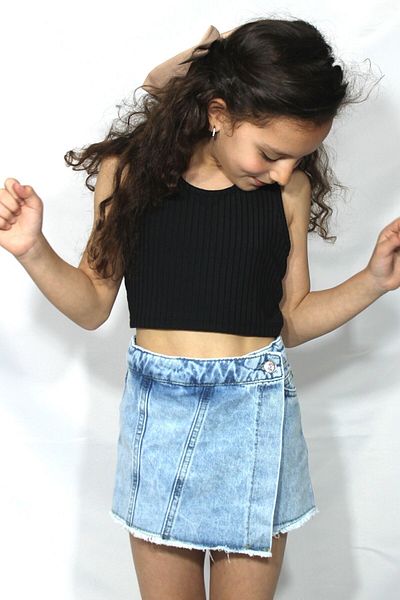Ede Tekstil Fata - Design de fusta pantaloni scurti din denim