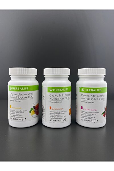 Herbalife Bitkisel Konsantre Çay Seti 3 lü Paket Ahududu-Limon-Şeftali (51 Gr...