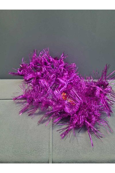 Leva House New Year's Glitter Ornament - Spiral and Tree Mixed Purple