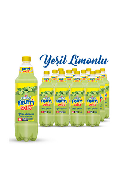 Uludağ Frutti Extra Yeşil Limonlu Pet 1 LT 12'li Paket