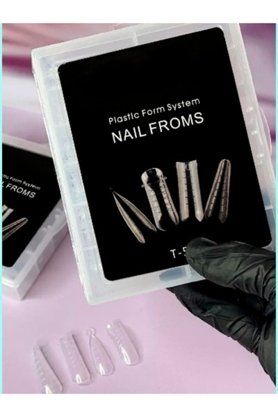 BİYUTREND 96'lı Karışık Poly Jel Tırnak Şablonu | 4 Model Protez Tırnak | Jel...