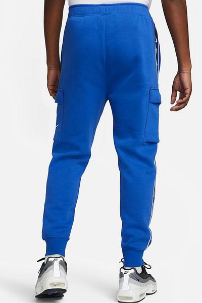 Nike Αθλητικά ρούχα Repeat Standard Fit Cut Hooded Cargo Ανδρικά Φούτερ με τσέπες Sax Blue