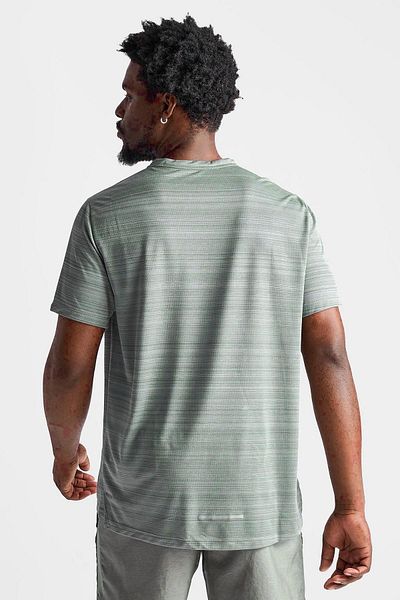 Nike Miler Dri Fit Grey Running T-Shirt - Ανακλαστικό, για προπόνηση