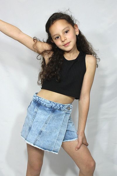 Ede Tekstil Fata - Design de fusta pantaloni scurti din denim