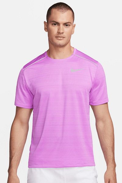Nike Μπλουζάκι προπόνησης για τρέξιμο Miler Dri Fit - Μωβ με αντανακλαστικό, μωβ