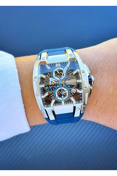 Quantum Hng1161.359 Navy Blue Silicone Band Men's Wrist Watch