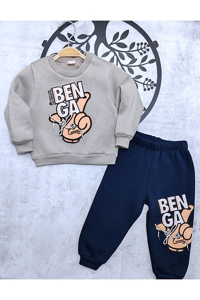 Kerimino Three-Yiplik Cotton Ribbed Combed Cotton Boy's Set