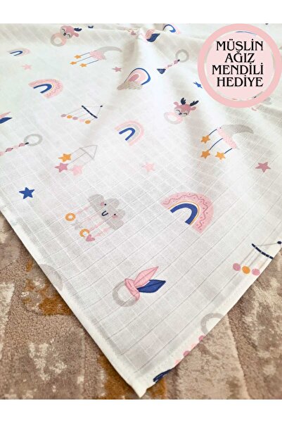 Baby Han Çok Amaçlı Müslin Bebek Örtü 80x90cm & Müslin Bebek Battaniyesi /müs...