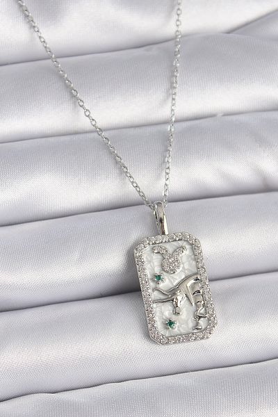 Skygo Silver Colored 316L Women's Necklace with Zirconia - Tj-Bko9456
