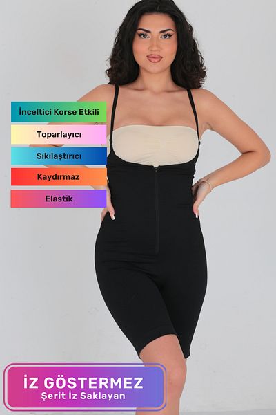 Lidyacottone Premium Slimming Straps Tightening Firming Body Shaping Women's Zippered Full Length Corset