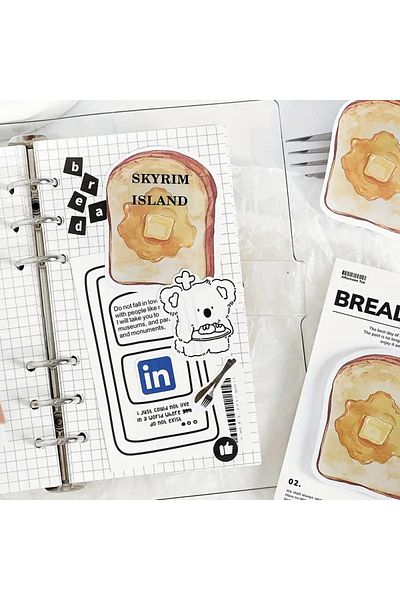 Bee you Flavor Bread Slice Themed Adhesive Note Paper