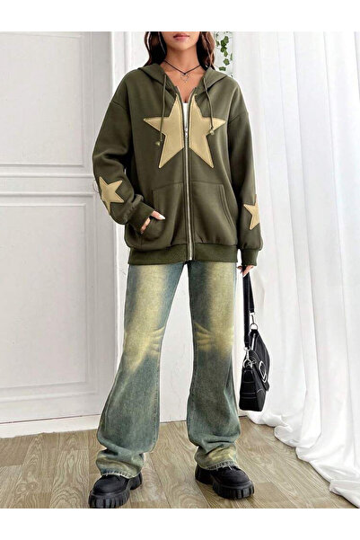 Gofeel Y2K Star Detail Şardonlu Oversize Unisex Hırka