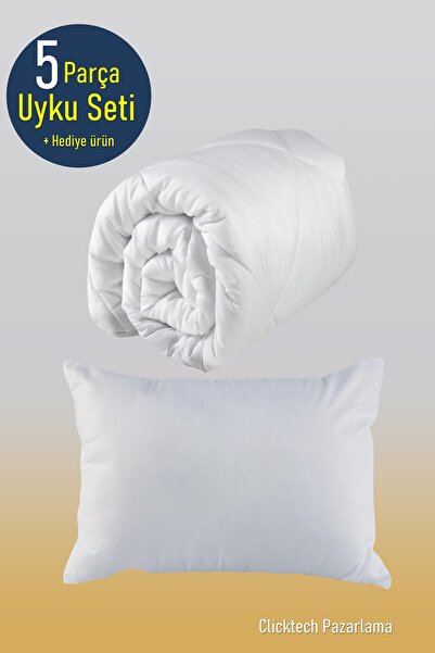 Taç Doğal Desen Rokkie Beyaz Nevresim Takımı Yorgan Yastık Kupa Bardak Hediyeli