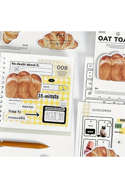 Bee you Flavor Themed Sticky Note Paper-Oat Toast