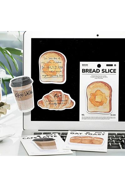Bee you Croissant Themed Flavor Sticky Note Paper