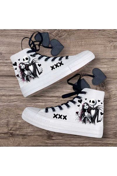 LİASSHOES beyazkemik jaki love imprimat inimă dantelă detaliu in pantofi sport copii pantofi sport
