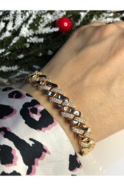Monaco Model Iconic Gemstone Lock Micro Gold Plated • Lover • Wife • Mother's Gift Bracelet