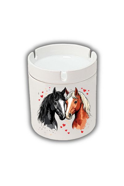 lili hediyelik Δώρο γενεθλίων με τασάκι με στάμπα Horses