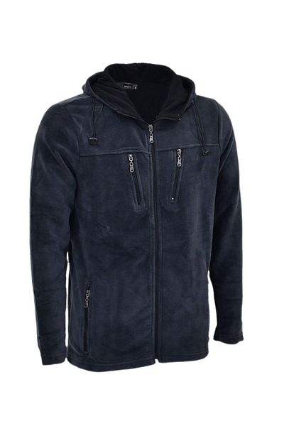 DYNAMO Men's Zip Pocket Fleece Hooded Jacket 66628 Bgl-St04057
