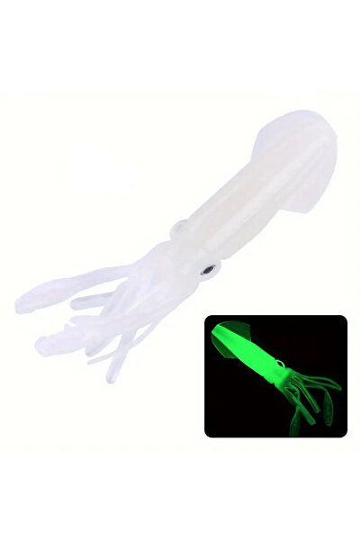 RENGARENK Karanlıkta Parlayan Yapay Kalamar Silikon Jig, Işıklanabilir (GLOW)