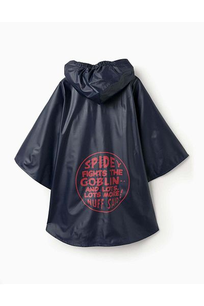 Ziddy RAIN PONCHO FOR BOYS 'SPIDER-MAN' DARK BLUE