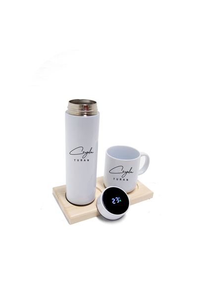 Marjinal Hediyelik İsme Özel Dereceli Termos + İsimli Kupa