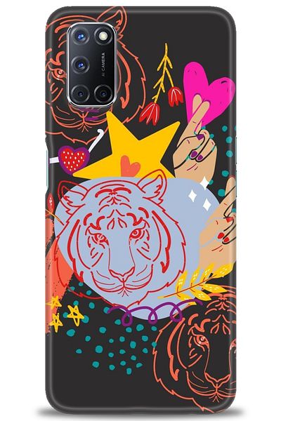 MRCİLETİSİM Oppo A52 Case Hd Printed Case - Kaplan