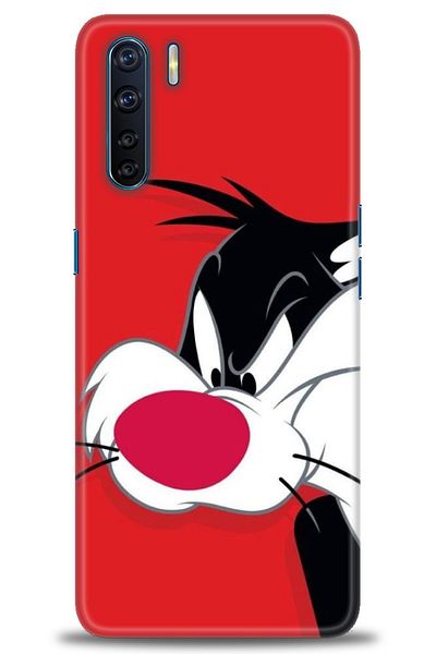 MRCİLETİSİM Oppo A91 / Reno 3 Case Hd Printed Case - Sylvester