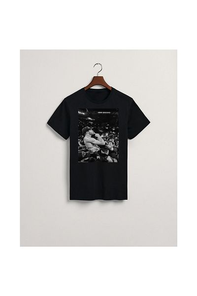 MarkaTurko Canelo-505-41 Μαύρο Μπλουζάκι Unisex από βαμβακερό χτενισμένο βαμβάκι ειδικής σχεδίασης