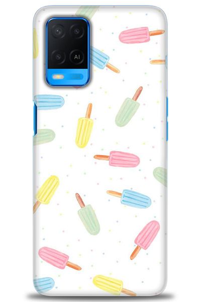 MRCİLETİSİM Oppo A54 Case Hd Printed Case - Colorful Ice Creams