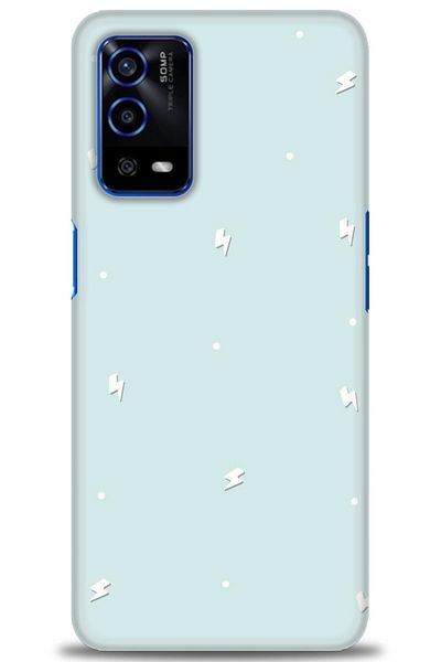 MRCİLETİSİM Oppo A55 Case Hd Printed Case - White Lightning