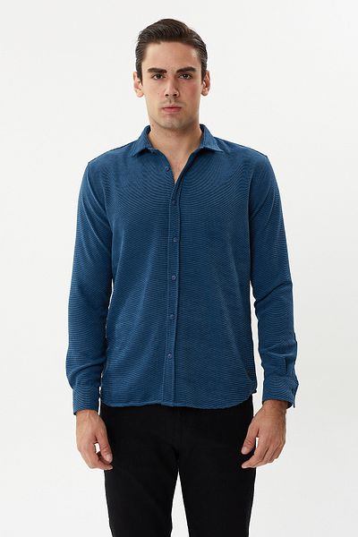 Twister Jeans Мъжка риза EG 1888 Self-Textured Seersucker