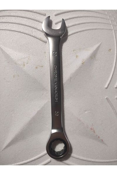 Ars Vanadium Steel Finished 20X20 Wrench - Circirli Combined, Matte Chrome