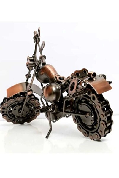 Menuzer El Yapımı Motosiklet Figürler Modeli Retro Vintage Ev-Ofis Dekoratif ...