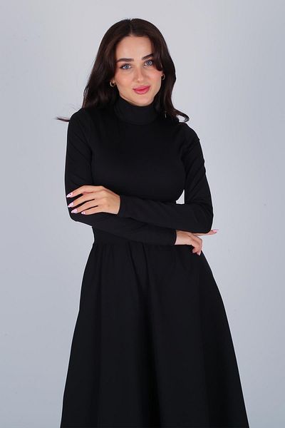 FACETTE Γυναικεία μαύρη μακρυμάνικη μπλούζα Basic Crop
