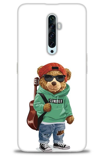 MRCİLETİSİM Oppo Reno 2Z Case Hd Printed Case - Teddy Bear