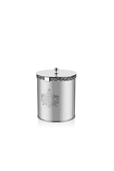 LAMEDORE Halatlı Küçük Kavanoz 12,5X12,5X20 Cm Full Nickel