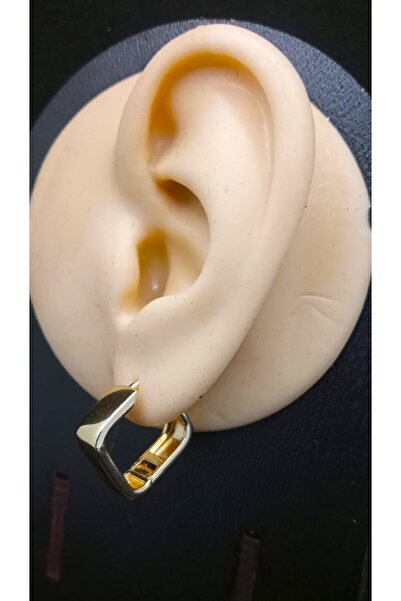 SEVAS GOLD أقراط نسائية مربعة باللون الذهبي