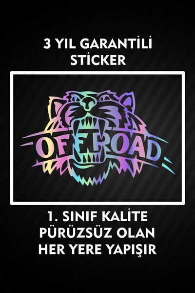 3M Off Roada Kaplan Logo Sticker Araç Etiket Araba